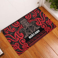 Aotearoa Iwi Ngati Awa Rubber Doormat Maori Wharenui House Tribal Pattern