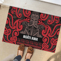 Aotearoa Iwi Ngati Awa Rubber Doormat Maori Wharenui House Tribal Pattern