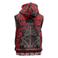 Aotearoa Iwi Ngati Awa Sleeveless Hoodie Maori Wharenui House Tribal Pattern