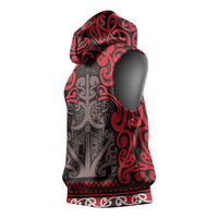 Aotearoa Iwi Ngati Awa Sleeveless Hoodie Maori Wharenui House Tribal Pattern
