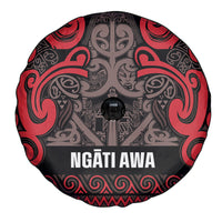 Aotearoa Iwi Ngati Awa Spare Tire Cover Maori Wharenui House Tribal Pattern