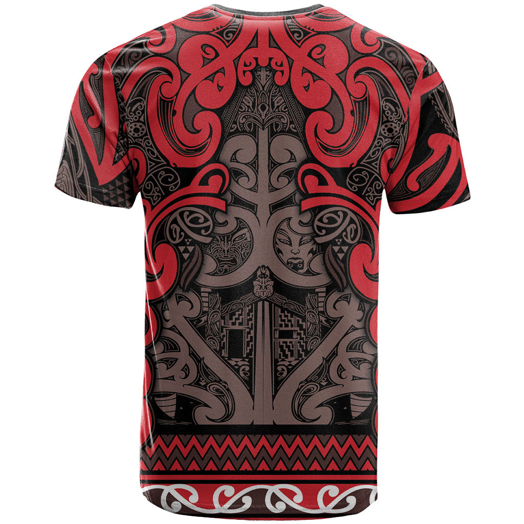 Aotearoa Iwi Ngati Awa T Shirt Maori Wharenui House Tribal Pattern