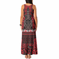 Aotearoa Iwi Ngati Awa Tank Maxi Dress Maori Wharenui House Tribal Pattern