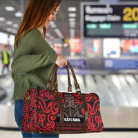 Aotearoa Iwi Ngati Awa Travel Bag Maori Wharenui House Tribal Pattern