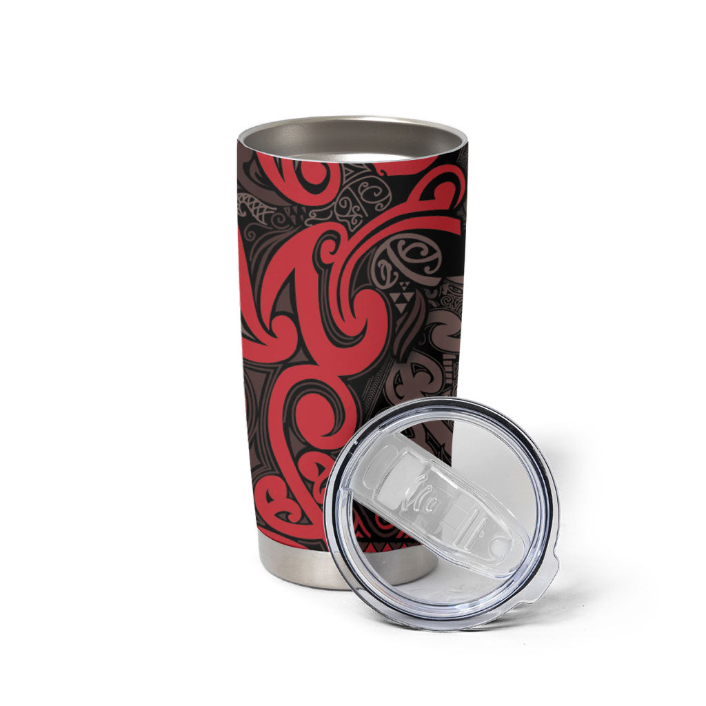 Aotearoa Iwi Ngati Awa Tumbler Cup Maori Wharenui House Tribal Pattern