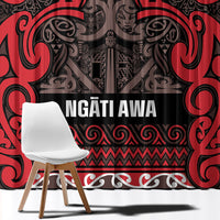 Aotearoa Iwi Ngati Awa Window Curtain Maori Wharenui House Tribal Pattern