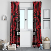 Aotearoa Iwi Ngati Awa Window Curtain Maori Wharenui House Tribal Pattern