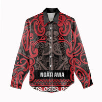 Aotearoa Iwi Ngati Awa Women Casual Shirt Maori Wharenui House Tribal Pattern