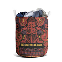 Aotearoa Iwi Rongowhakaata Laundry Basket Maori Wharenui House Tribal Pattern LT9 - Polynesian Pride