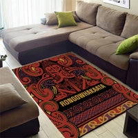 Aotearoa Iwi Rongowhakaata Area Rug Maori Wharenui House Tribal Pattern LT9 - Polynesian Pride