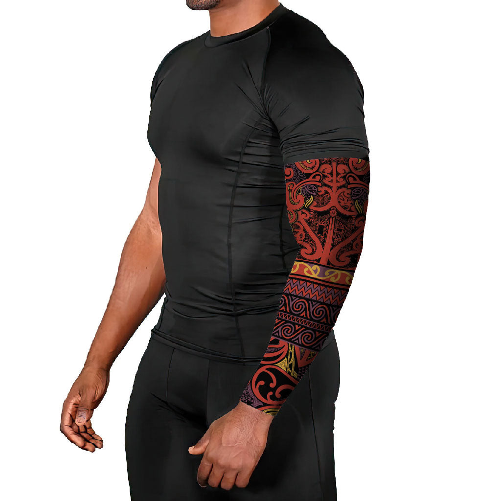 Aotearoa Iwi Rongowhakaata Arm Sleeves Maori Wharenui House Tribal Pattern LT9 - Polynesian Pride