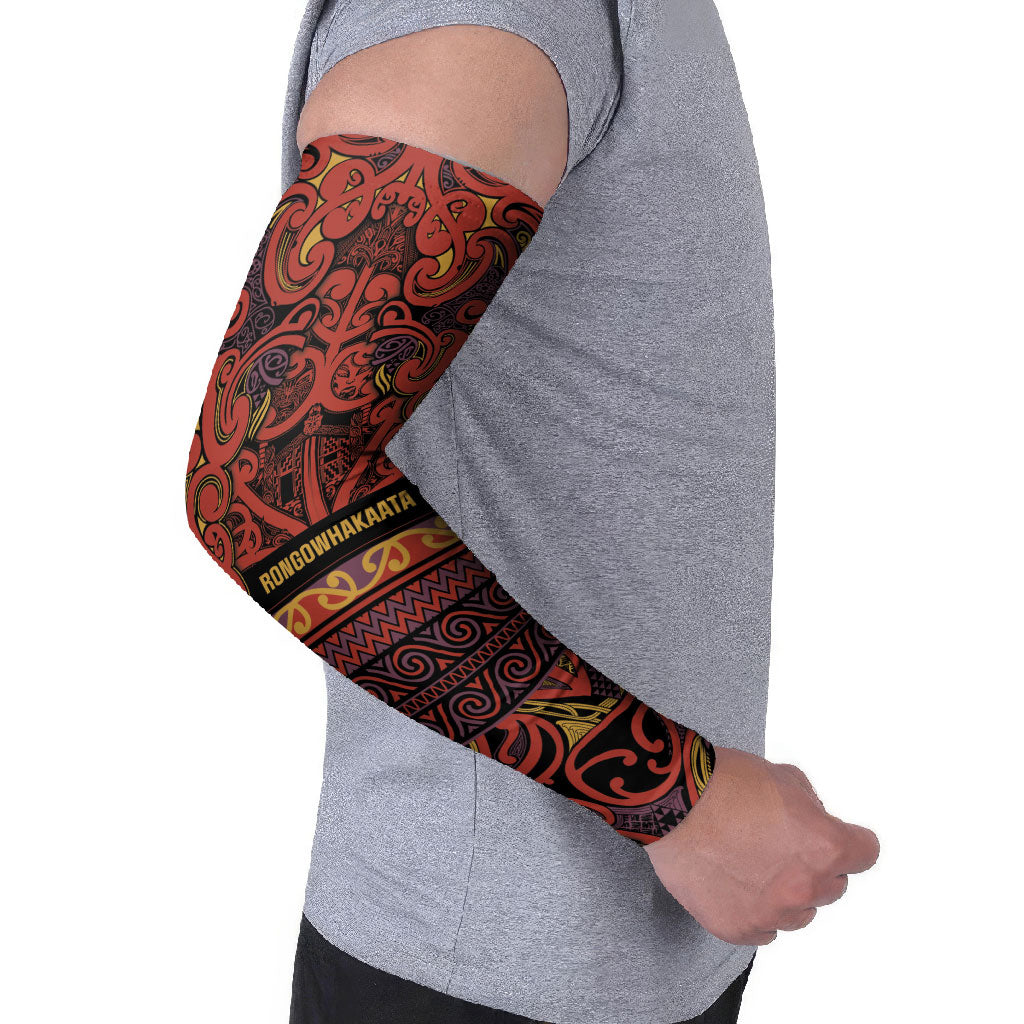 Aotearoa Iwi Rongowhakaata Arm Sleeves Maori Wharenui House Tribal Pattern LT9 - Polynesian Pride