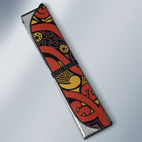 Aotearoa Iwi Rongowhakaata Auto Sun Shade Maori Wharenui House Tribal Pattern LT9 - Polynesian Pride