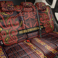 Aotearoa Iwi Rongowhakaata Back Car Seat Cover Maori Wharenui House Tribal Pattern LT9 - Polynesian Pride