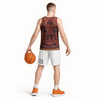 Aotearoa Iwi Rongowhakaata Basketball Jersey Maori Wharenui House Tribal Pattern LT9 - Polynesian Pride