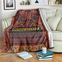 Aotearoa Iwi Rongowhakaata Blanket Maori Wharenui House Tribal Pattern LT9 Brick Red - Polynesian Pride