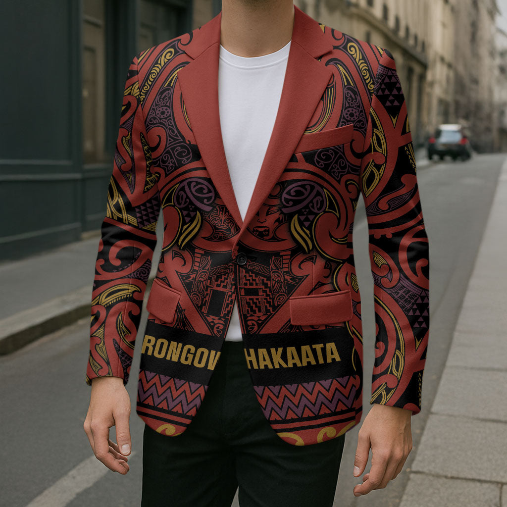 Aotearoa Iwi Rongowhakaata Blazer Maori Wharenui House Tribal Pattern LT9 - Polynesian Pride