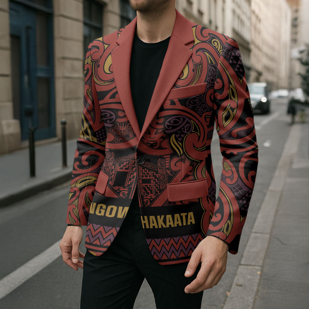Aotearoa Iwi Rongowhakaata Blazer Maori Wharenui House Tribal Pattern LT9 - Polynesian Pride
