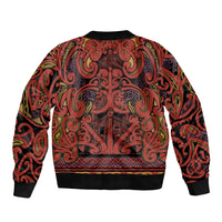 Aotearoa Iwi Rongowhakaata Bomber Jacket Maori Wharenui House Tribal Pattern