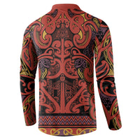 Aotearoa Iwi Rongowhakaata Button Sweatshirt Maori Wharenui House Tribal Pattern LT9 - Polynesian Pride