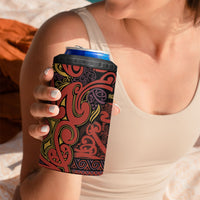Aotearoa Iwi Rongowhakaata 4 in 1 Can Cooler Tumbler Maori Wharenui House Tribal Pattern LT9 - Polynesian Pride