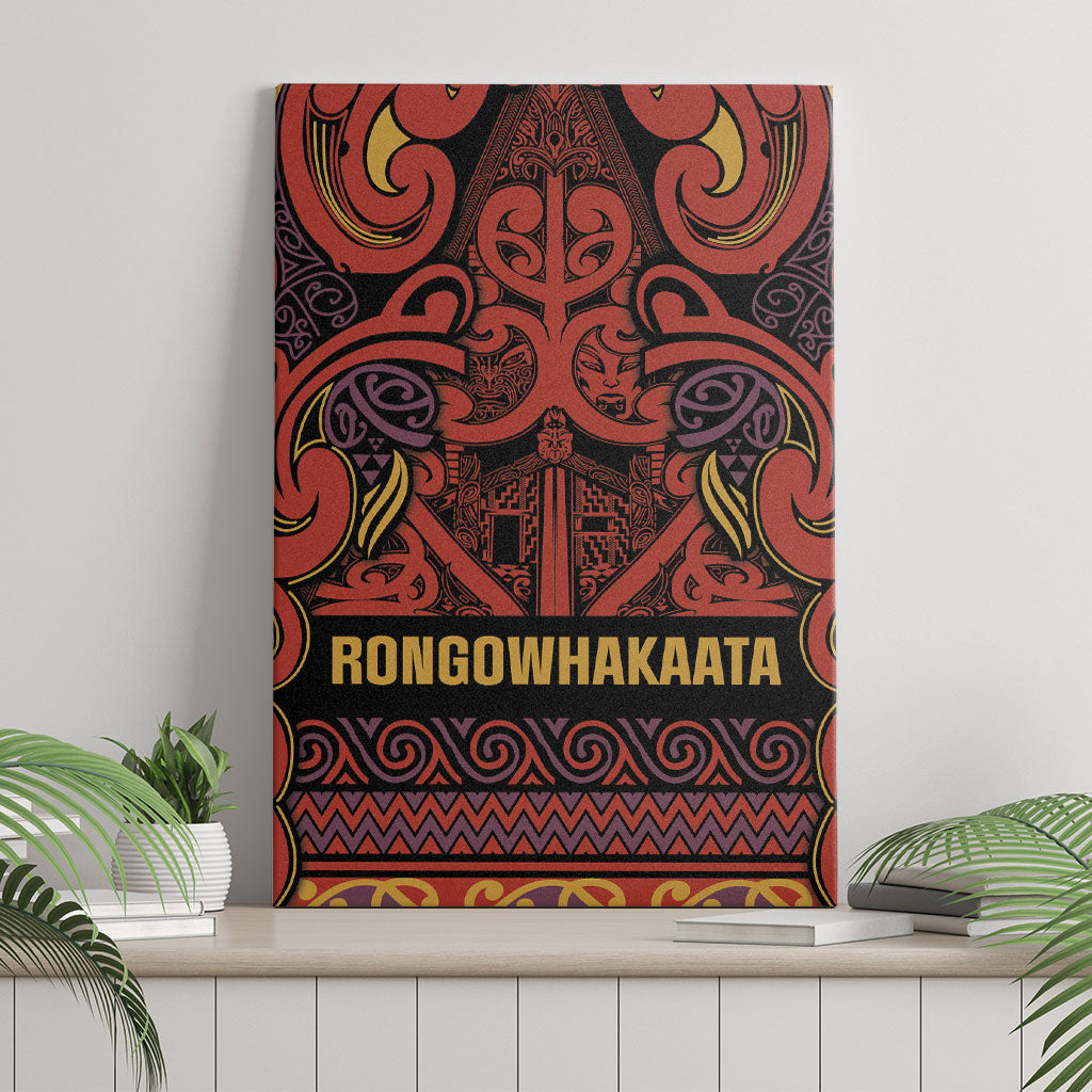 Aotearoa Iwi Rongowhakaata Canvas Wall Art Maori Wharenui House Tribal Pattern LT9 - Polynesian Pride