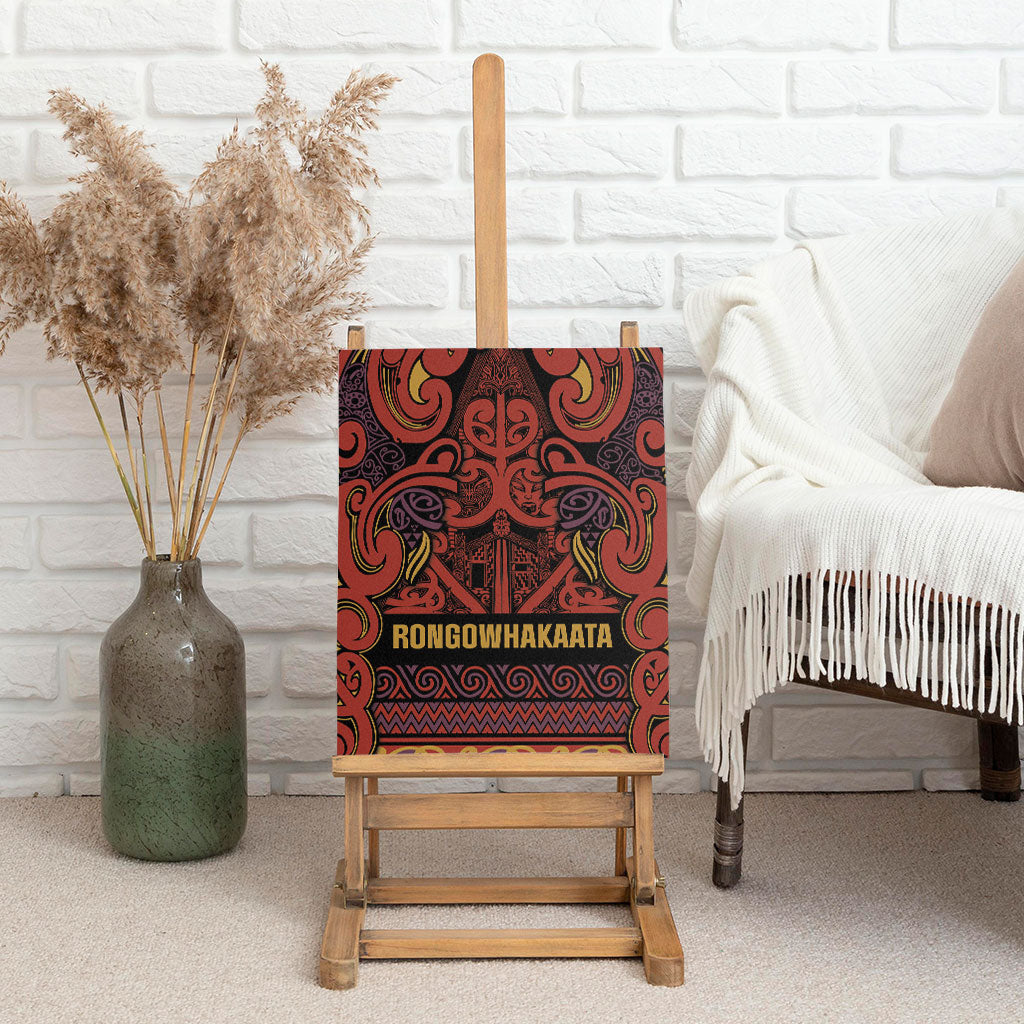 Aotearoa Iwi Rongowhakaata Canvas Wall Art Maori Wharenui House Tribal Pattern LT9 - Polynesian Pride