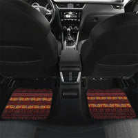 Aotearoa Iwi Rongowhakaata Car Mats Maori Wharenui House Tribal Pattern LT9 Set 2pcs - Back Brick Red - Polynesian Pride