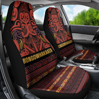 Aotearoa Iwi Rongowhakaata Car Seat Cover Maori Wharenui House Tribal Pattern LT9 - Polynesian Pride