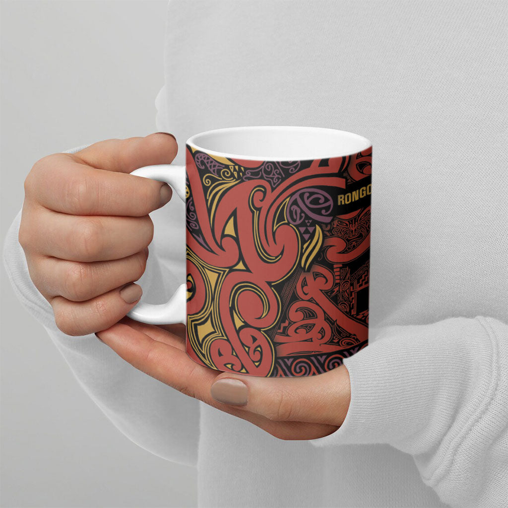 Aotearoa Iwi Rongowhakaata Ceramic Mug Maori Wharenui House Tribal Pattern LT9 - Polynesian Pride
