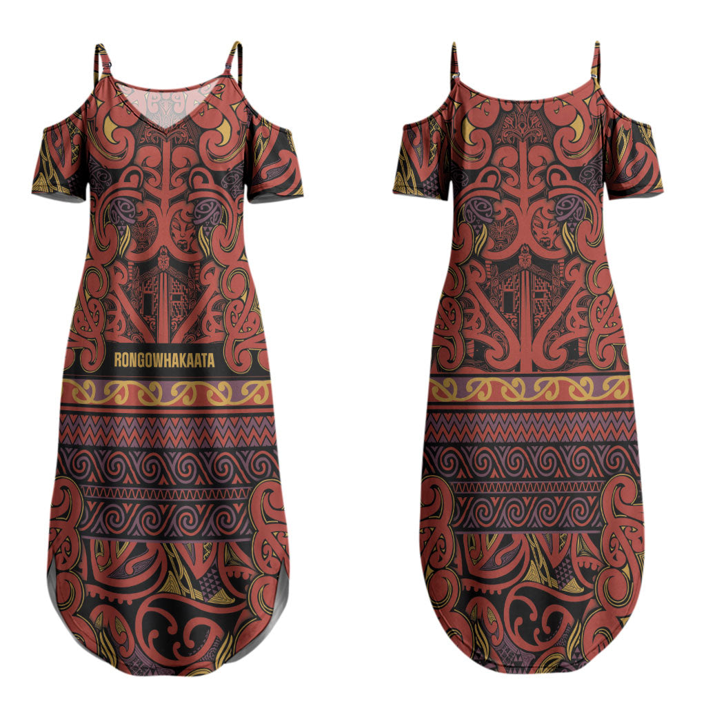 Aotearoa Iwi Rongowhakaata Couples Matching Summer Maxi Dress and Hawaiian Shirt Maori Wharenui House Tribal Pattern LT9 - Polynesian Pride