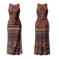Aotearoa Iwi Rongowhakaata Couples Matching Tank Maxi Dress and Hawaiian Shirt Maori Wharenui House Tribal Pattern LT9 - Polynesian Pride