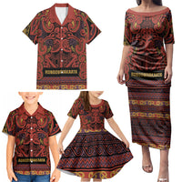 Aotearoa Iwi Rongowhakaata Family Matching Puletasi and Hawaiian Shirt Maori Wharenui House Tribal Pattern LT9 - Polynesian Pride