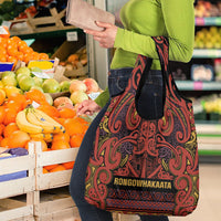 Aotearoa Iwi Rongowhakaata Grocery Bag Maori Wharenui House Tribal Pattern LT9 - Polynesian Pride