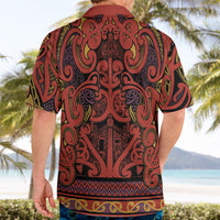 Aotearoa Iwi Rongowhakaata Hawaiian Shirt Maori Wharenui House Tribal Pattern