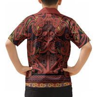 Aotearoa Iwi Rongowhakaata Hawaiian Shirt Maori Wharenui House Tribal Pattern