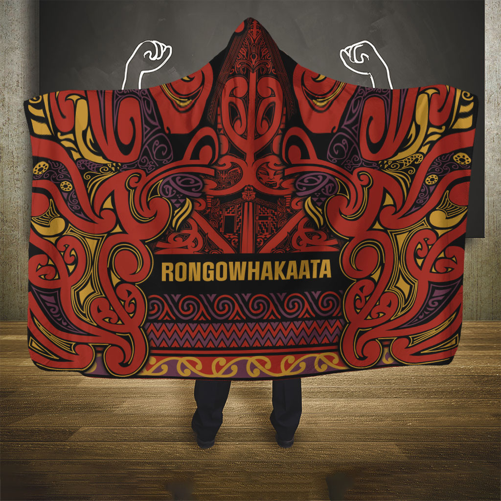 Aotearoa Iwi Rongowhakaata Hooded Blanket Maori Wharenui House Tribal Pattern LT9 - Polynesian Pride