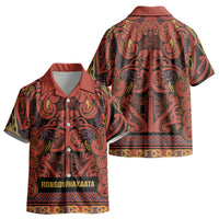 Aotearoa Iwi Rongowhakaata Kid Hawaiian Shirt Maori Wharenui House Tribal Pattern LT9 - Polynesian Pride