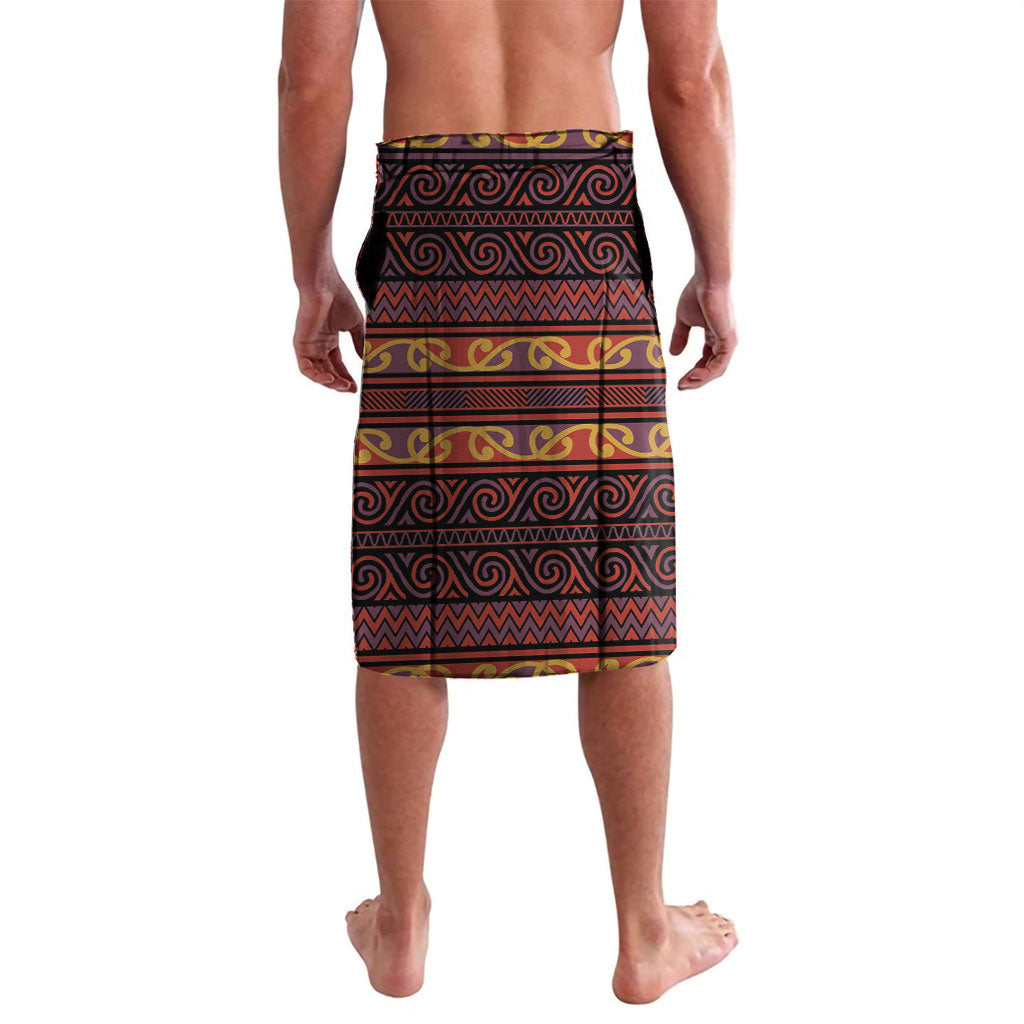 Aotearoa Iwi Rongowhakaata Lavalava Maori Wharenui House Tribal Pattern LT9 - Polynesian Pride