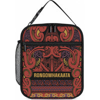 Aotearoa Iwi Rongowhakaata Lunch Bag Maori Wharenui House Tribal Pattern