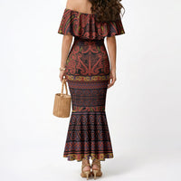Aotearoa Iwi Rongowhakaata Mermaid Dress Maori Wharenui House Tribal Pattern LT9 - Polynesian Pride