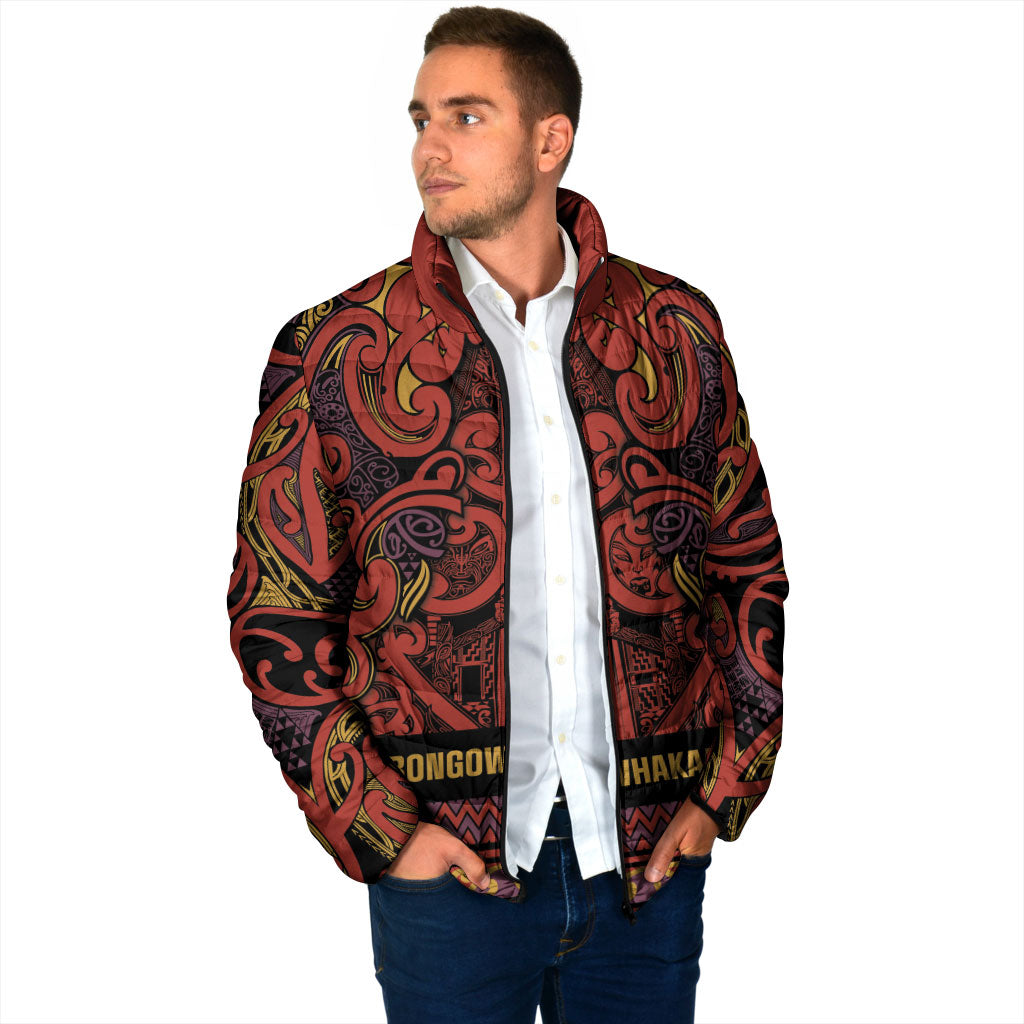 Aotearoa Iwi Rongowhakaata Padded Jacket Maori Wharenui House Tribal Pattern LT9 - Polynesian Pride
