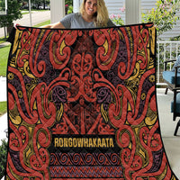 Aotearoa Iwi Rongowhakaata Quilt Maori Wharenui House Tribal Pattern LT9 Brick Red - Polynesian Pride