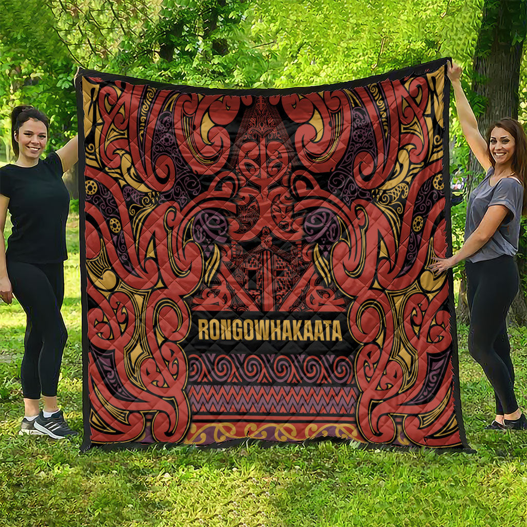 Aotearoa Iwi Rongowhakaata Quilt Maori Wharenui House Tribal Pattern LT9 - Polynesian Pride