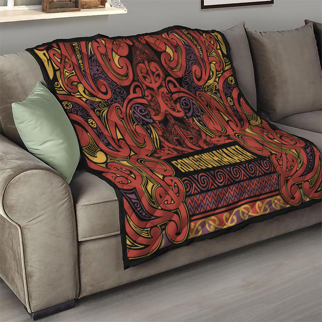 Aotearoa Iwi Rongowhakaata Quilt Maori Wharenui House Tribal Pattern LT9 - Polynesian Pride