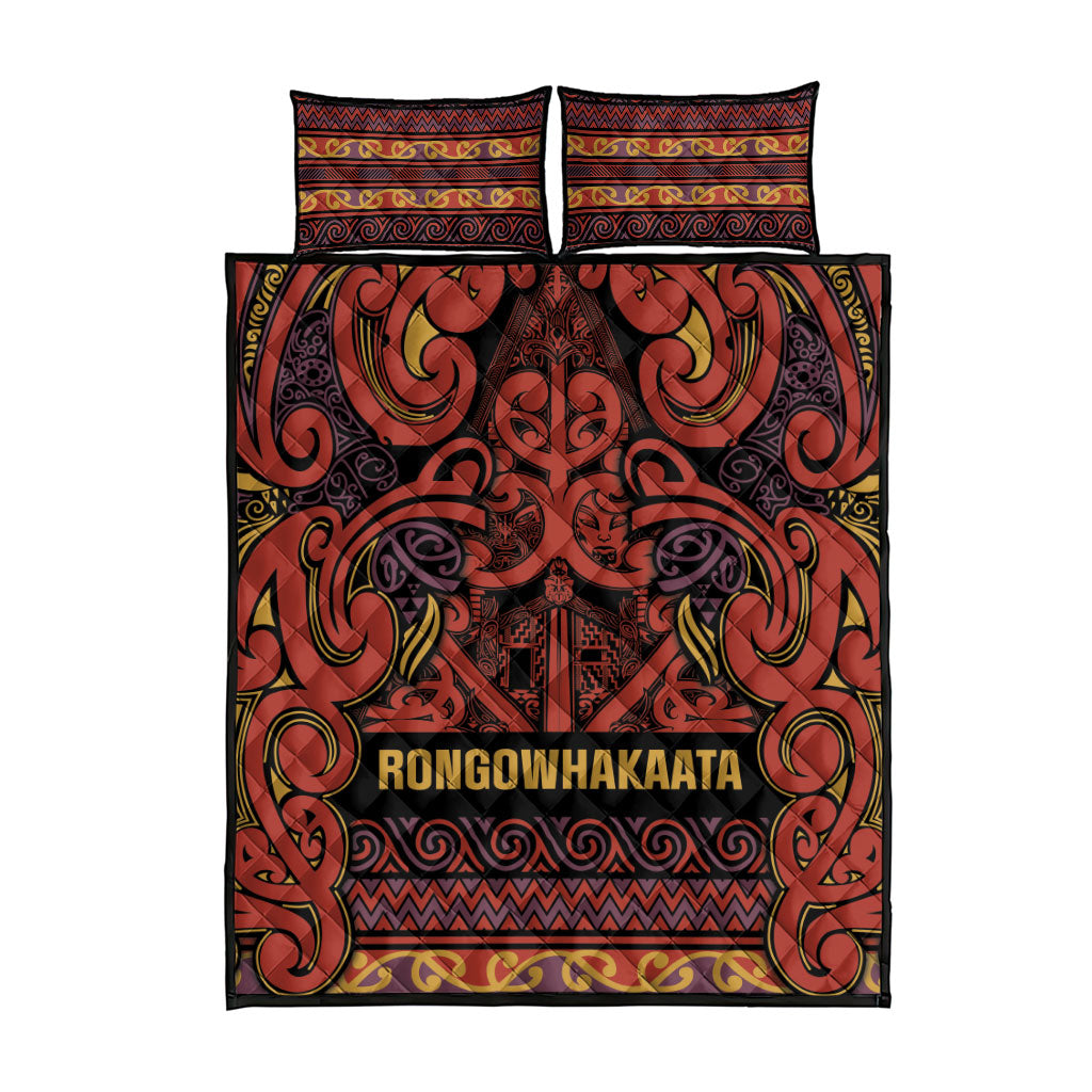 Aotearoa Iwi Rongowhakaata Quilt Bed Set Maori Wharenui House Tribal Pattern LT9 - Polynesian Pride