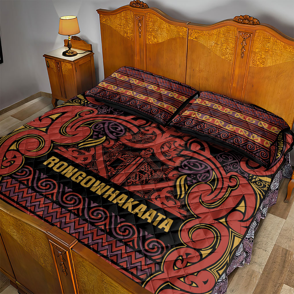 Aotearoa Iwi Rongowhakaata Quilt Bed Set Maori Wharenui House Tribal Pattern LT9 - Polynesian Pride