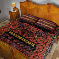 Aotearoa Iwi Rongowhakaata Quilt Bed Set Maori Wharenui House Tribal Pattern LT9 - Polynesian Pride