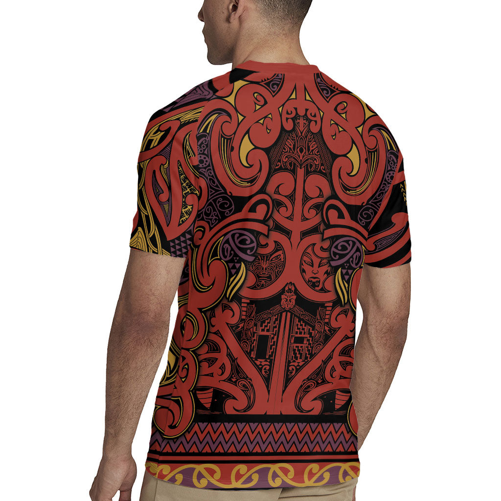 Aotearoa Iwi Rongowhakaata Rugby Jersey Maori Wharenui House Tribal Pattern LT9 - Polynesian Pride