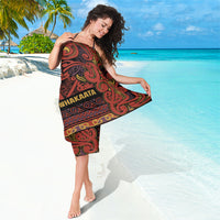 Aotearoa Iwi Rongowhakaata Sarong Maori Wharenui House Tribal Pattern LT9 - Polynesian Pride